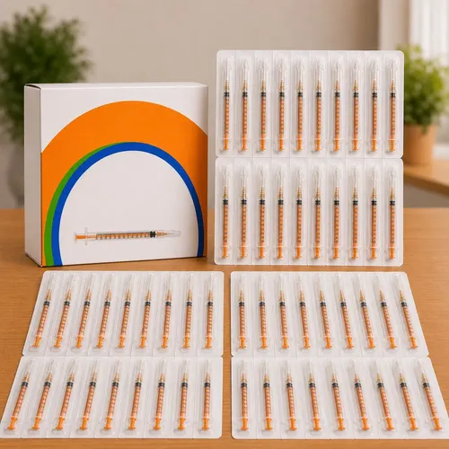 Kit 50 seringas insulina 1ml agulha removivel 13x045mounjaro
