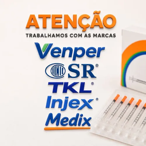 Kit 50 Seringas Insulina 1ml Agulha Removivel 13x045mounjaro