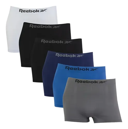 Kit 6 cuecas boxer classic reebok microfibra luxo original