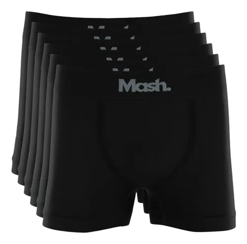 Kit 6 cuecas boxer mash poliamida toque gelado sem costura