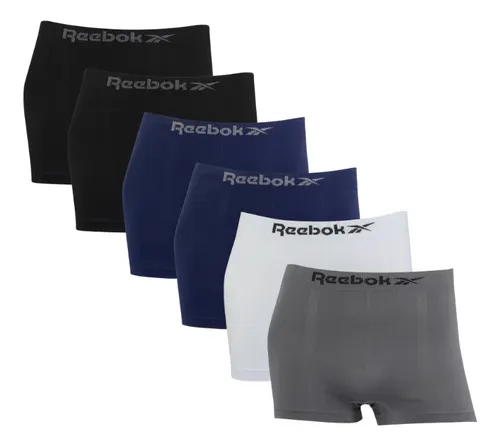 Kit 6 cuecas boxer reebok classic microfibra sem costura