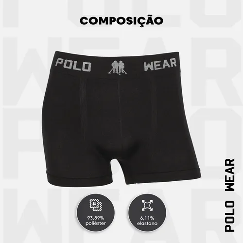 Kit 6 Cuecas Boxer Sem Costura Polo Wear Microfibra