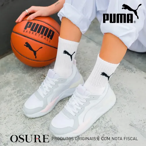 Kit 6 Pares Meias Puma Cano Médio Alto Atoalhada Original