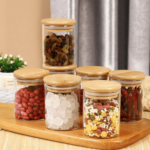 Kit 6 pote vidro porta temperos hermetico cozinha organiza