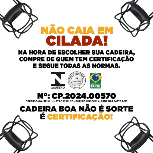 Kit 8 Cadeiras Allegra La Mobilila Preta Em Polipropileno Estrutura Da Cadeira Preto Assento Preto