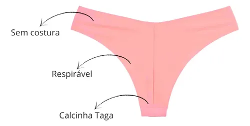 Kit 8 Calcinhas Tanga Sem Costura A Laser Cor Lisa Atacado