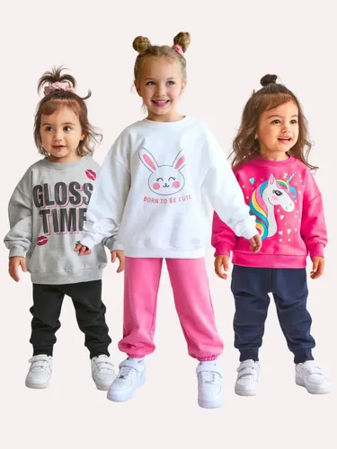Kit 8 Peças Moletom Menina Infantil Inverno Atacado Barato