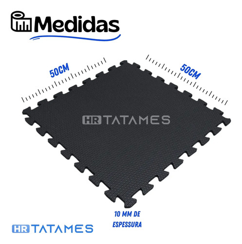 Kit 8 Placa Tatame Tapete Eva Borracha 10mm Piso Academia