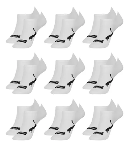 Kit 9 pares meias puma soquete cano curto sapatilha original