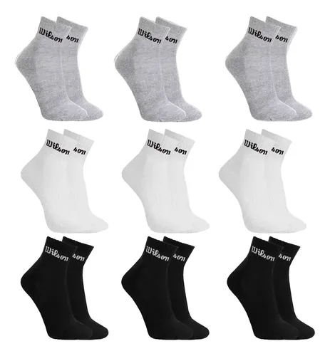 Kit 9 pares meias wilson cano medio masculino adulto