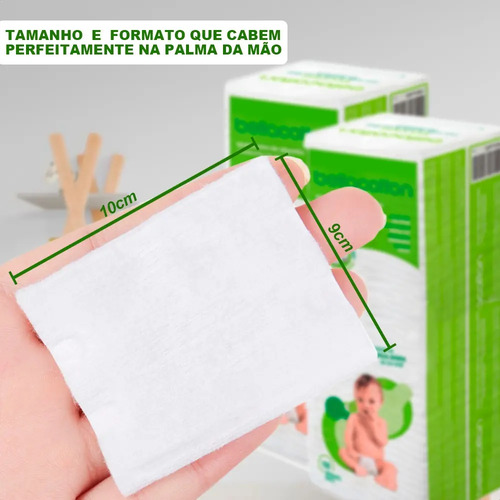 Kit Algodão Bellacotton Quadrado Para Bebê - 6 Pacotes