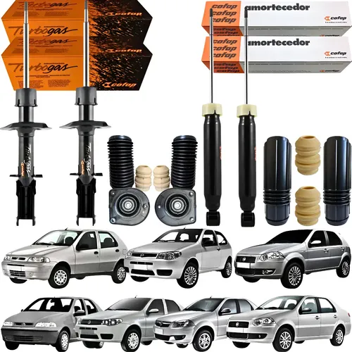 Kit amortecedor dianteiro traseiro cofap c kits palio siena