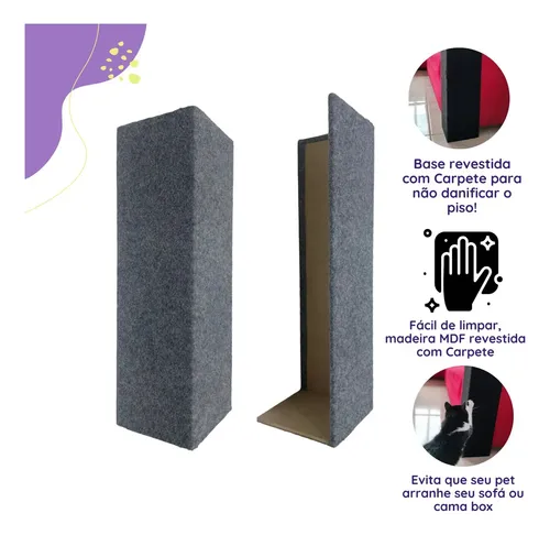 Kit Arranhador Para Gatos Protedor Canto 2un Sofá Cama Box