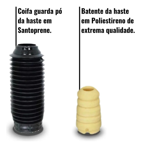 Kit Batente Coxim Amortecedor Dianteiro Fiesta Ka Courier