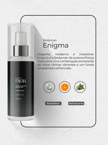KIT BODY SPLASH MASCULINO INFALIVEL + ENIGMA + BANKER + ADVENTUS 200ML - PRIMACIAL PERFUME AMADEIRADO
