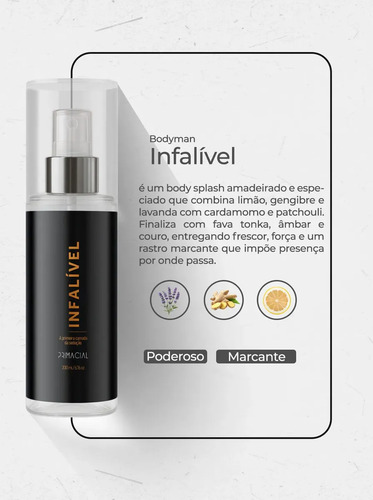 KIT BODY SPLASH MASCULINO INFALIVEL + ENIGMA + BANKER + ADVENTUS 200ML - PRIMACIAL PERFUME AMADEIRADO