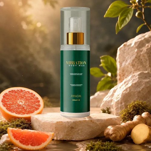 Kit Body Splash Masculino Vibration E Blunn 200ml - Primacial Perfume Bergamota Limão