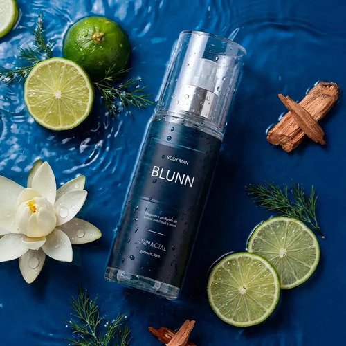 Kit Body Splash Masculino Vibration E Blunn 200ml - Primacial Perfume Bergamota Limão