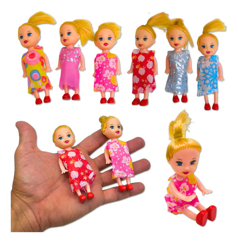 Kit Bonecas Bonequinha Casinha Articulada Brinquedo Menina