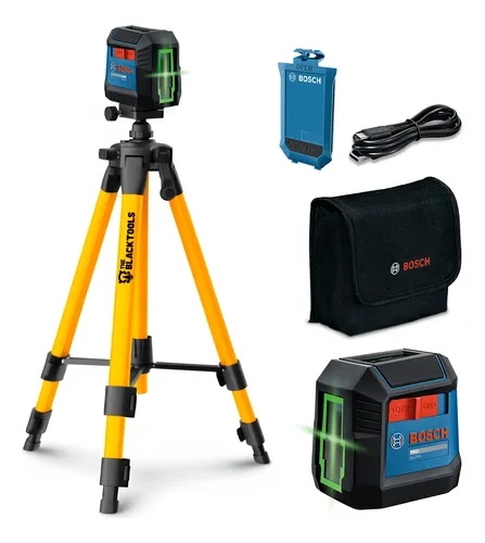 Kit bosch nivel a laser verde esquadro tripe nivel laser