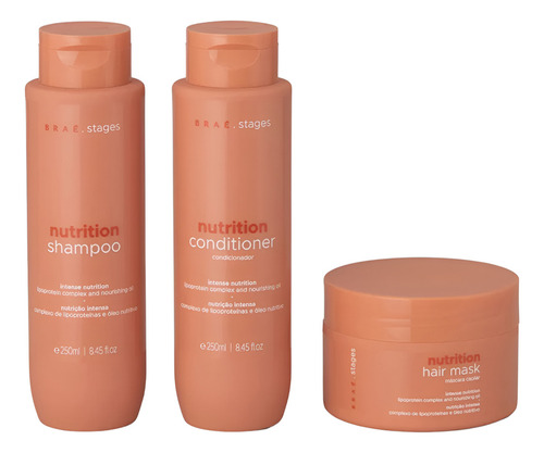 Kit brae para nutricao linha brae stages nutrition 3 itens