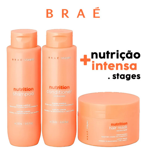 Kit Brae Para Nutrição Linha Braé Stages Nutrition - 3 Itens