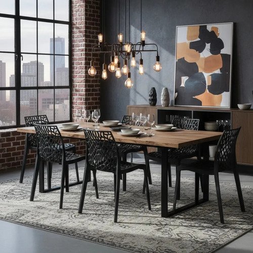 Kit C/ 10 Cadeiras Gruvyer Jantar Sala Area Gourmet Gruvyer Preto