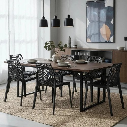 Kit C/ 10 Cadeiras Gruvyer Jantar Sala Area Gourmet Gruvyer Preto