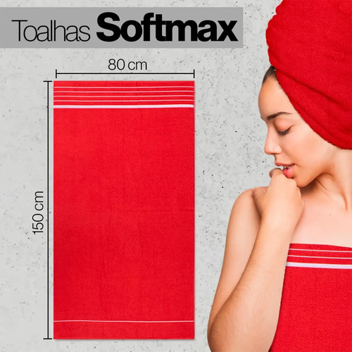 Kit C/ 4 Toalha De Banho Gigante 80 X 150 Cm Atacado + Softmax