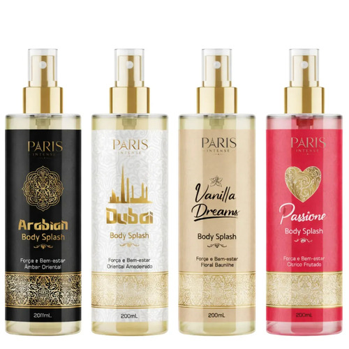 Kit c4 body splash arabe 200ml perfume feminino masculino or