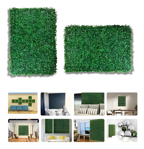 Kit c50 jardim vertical artificial placa buchinho 60x40cm mu