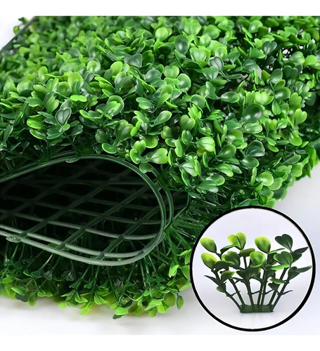Kit C/50 Jardim Vertical Artificial Placa Buchinho 60x40cm Muro Verde Realista Premium Marca Hibo