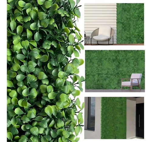 Kit C/50 Jardim Vertical Artificial Placa Buchinho 60x40cm Muro Verde Realista Premium Marca Hibo