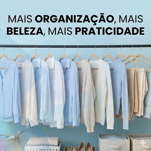 Kit Cabides Veludo De Roupa Antideslizante Slim Adulto 50 Un