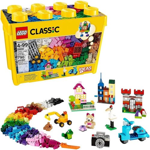Kit Caixa Grande De Peças Criativas Classic 10698 Com 790 Peças Lego