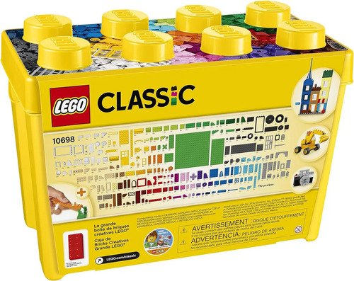 Kit Caixa Grande De Peças Criativas Classic 10698 Com 790 Peças Lego