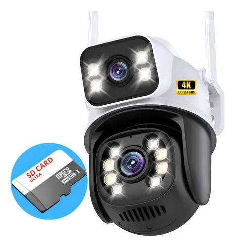 Kit camera lente dupla externa cartao de memoria sd 64gb