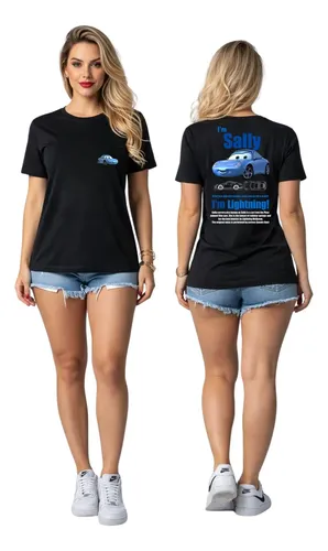 Kit Camiseta Casal Streetwear Carros Mcqueen + Sally