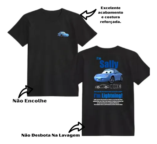 Kit Camiseta Casal Streetwear Carros Mcqueen + Sally