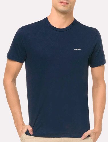 Kit Camisetas Calvin Klein | Masculina Preta/azul Marinho