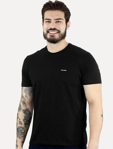 Kit Camisetas Calvin Klein | Masculina Preta/azul Marinho