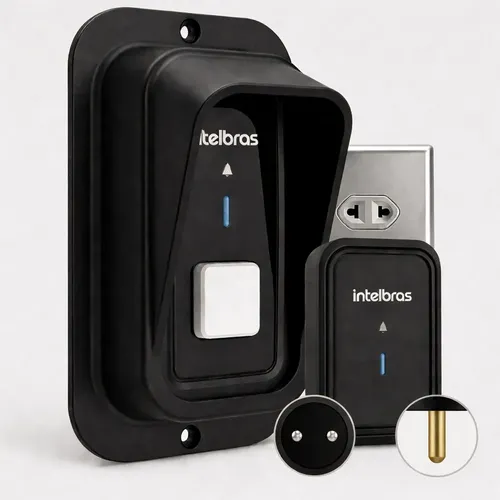 Kit campainha intelbras cib 101 protetor antivandalismo