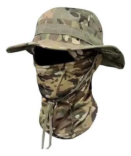Kit chapeu boonie balaclava uv dobravel pesca moto camping