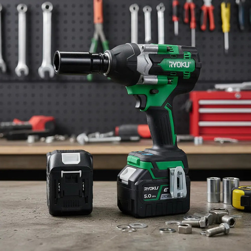 Kit- Chave De Impacto 20v 700 Nm Ryoku (30 Células 15.000ah)