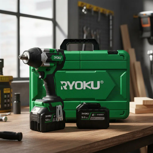 Kit- Chave De Impacto 20v 700 Nm Ryoku (30 Células 15.000ah)