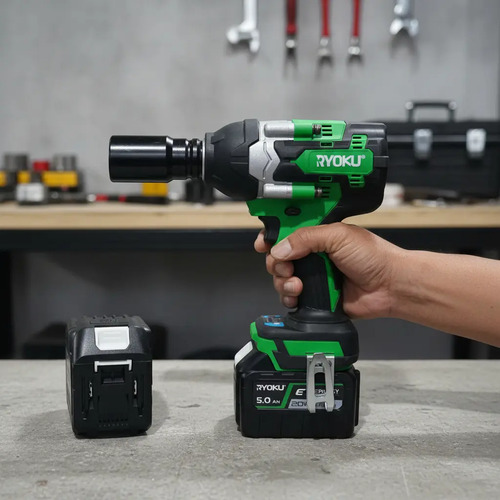 Kit- Chave De Impacto 20v 700 Nm Ryoku (30 Células 15.000ah)