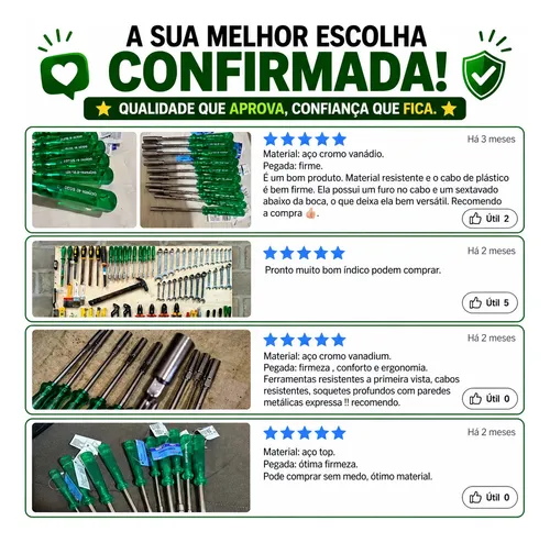Kit Chaves Fenda Phillips Canhão Torx 36 Peças Premium