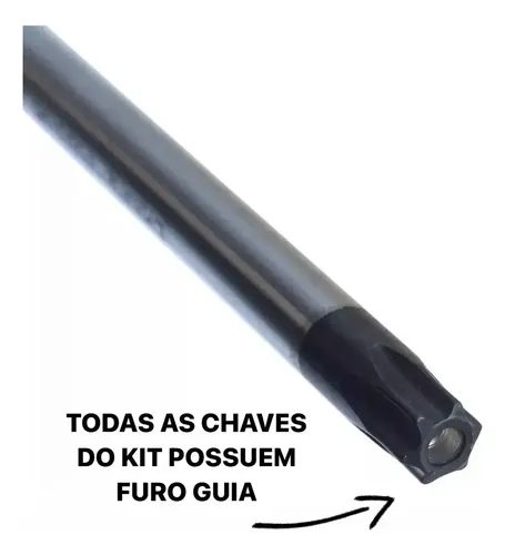 Kit Chaves Fenda Phillips Canhão Torx 36 Peças Premium
