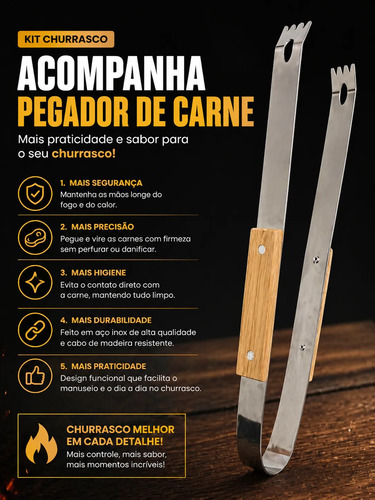 Kit Churrasco Personalizado Tábua Faca Garfo Nome Time Logo