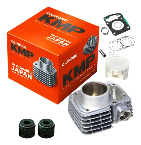 Kit cilindro motor kmp completo titan fan bros cg 150 novo